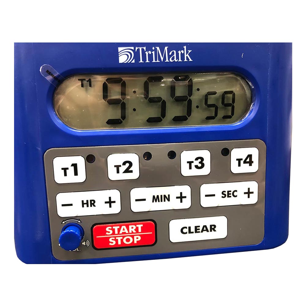 Taylor 5839NTM78 TriMark Digital 4 Channel Timer, Blue, 6.25" x 4" x 4