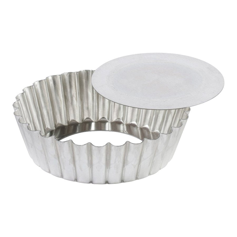 Fluted Tin Tart Mold w/ Removable Bottom, 9-1/2"