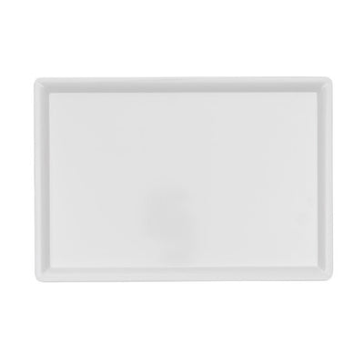 Arcata 922362 Melamine Rectangular Platter, White, 13-3/4" x 9-1/2"