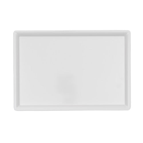 Arcata 922362 Melamine Rectangular Platter, White, 13-3/4" x 9-1/2"