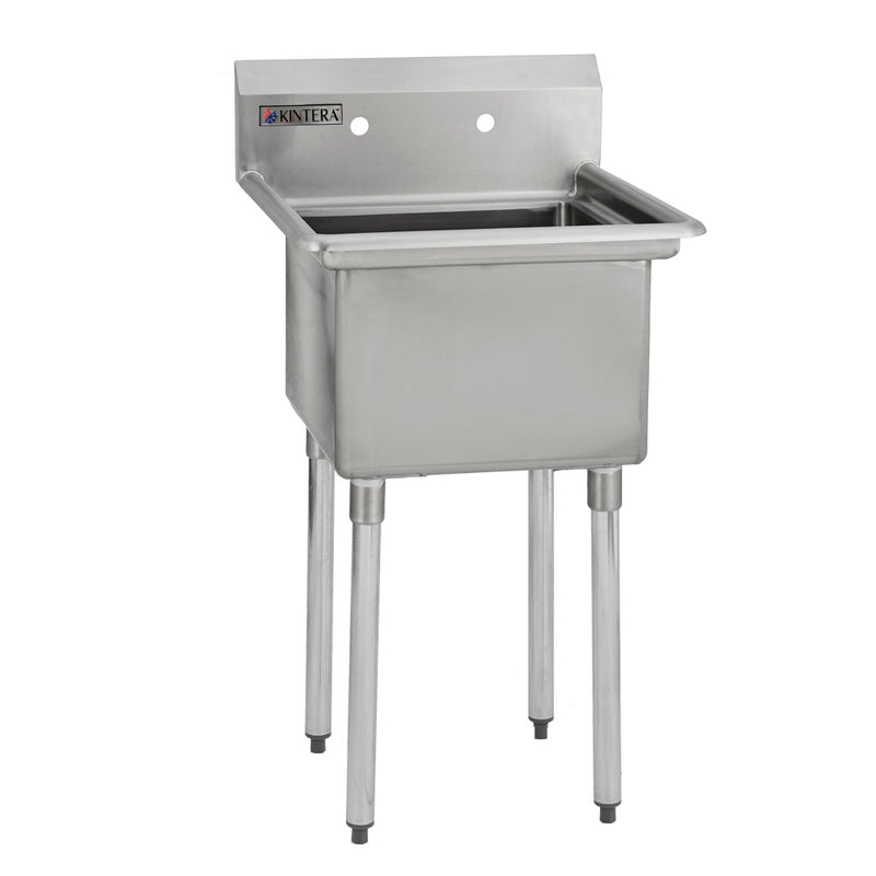 Kintera KES1C1818 / 946743 Stainless Steel Single Compartment Utility Sink, 23" x 24" x 43"