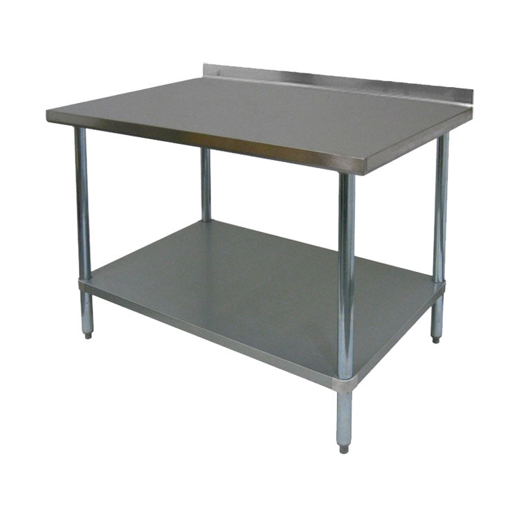 GSW WT-EB2448 Stainless Steel Work Table w/ Backsplash, 48" x 24"