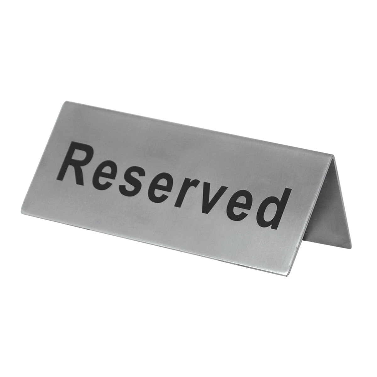 Tent Style Stainless Steel Reserved Sign – Chefs' Toys