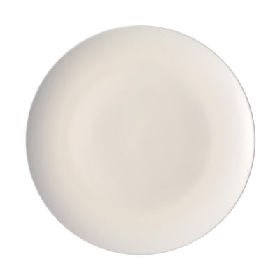 Ziena 020270 Stoneware Coupe Plate, Cream, 10-1/4", Case of 12