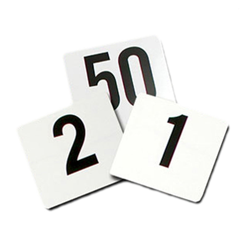 Thunder Group PLTN4050 Table Number Cards 1-50, 4" x 4"
