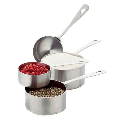 Tablecraft 725 Stainless Steel Measuring Cup Set, 4 pc.