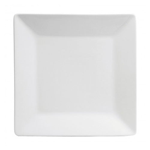 Oneida F8010000136S Buffalo Bright White Euro Square Plate, 8-1/2"