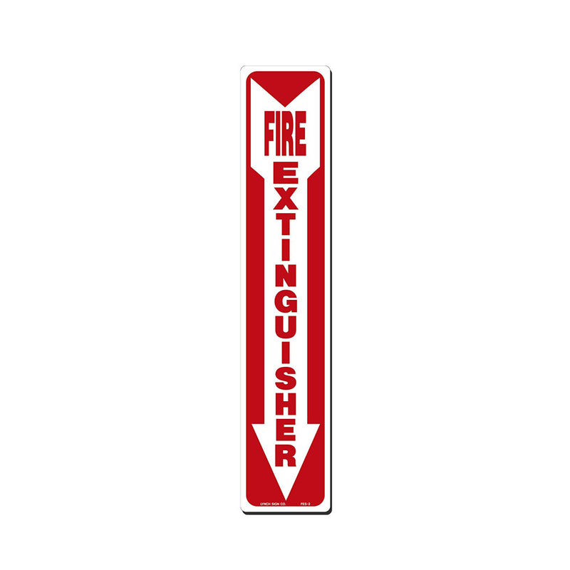 Lynch FES-2 Fire Extinguisher Sign - Arrow Down, 4" x 20"