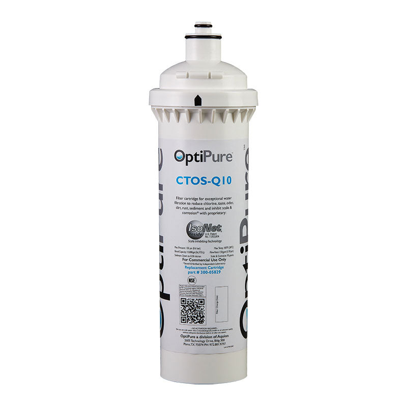 OptiPure CTOS-Q10 Replacement Cartridge, 10" Quick-Twist, 15,000 gal. capacity