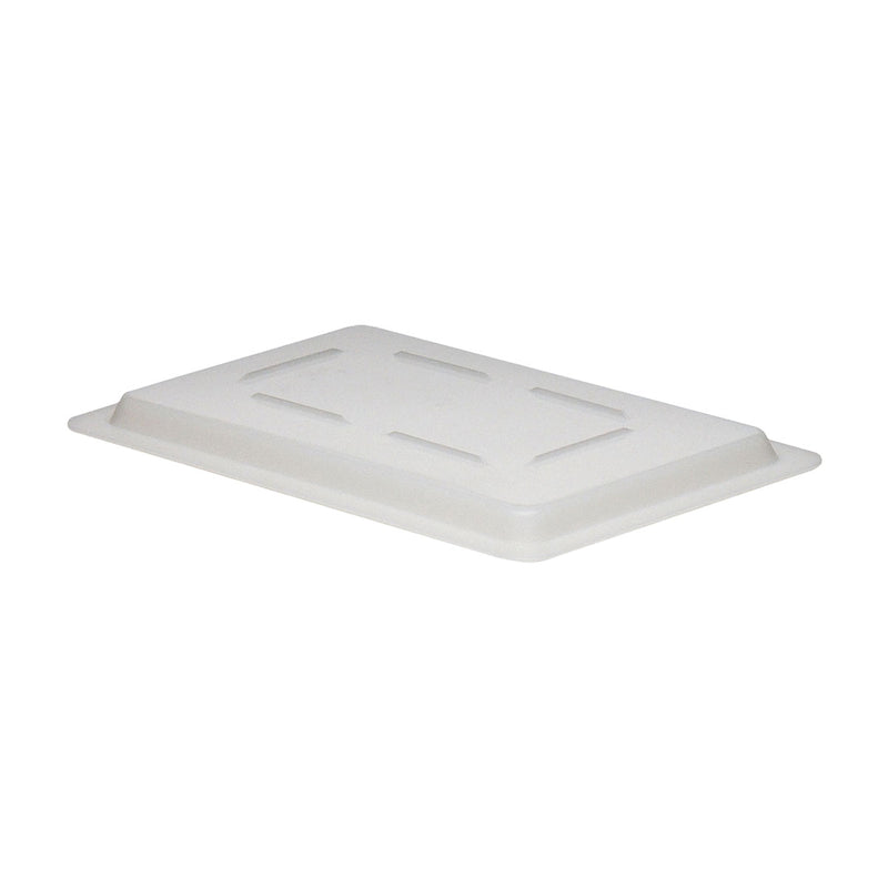 Cambro 1218CP148 Poly 1/2 Size Flat Food Box Lid, White, 18" x 12"