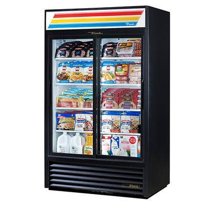 True GDM-41-HC-LD Glass Door Merchandiser,Refrigerator, 2 Sliding Doors, 47 1/8" Wide