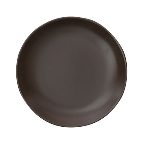 Ziena 922451 Stoneware Coupe Plate, Chocolate, 6-1/2", Case of 12
