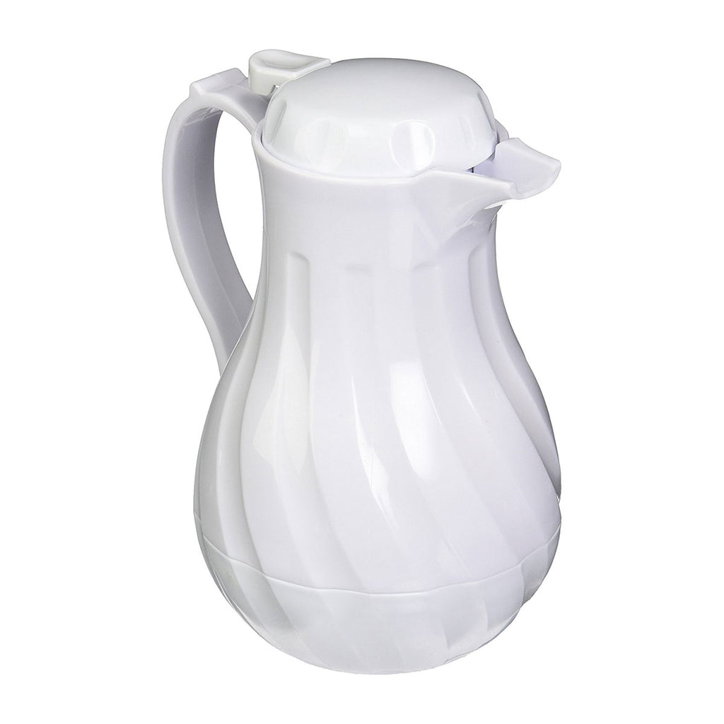 Choice 20 oz. White Swirl Thermal Coffee Carafe / Server