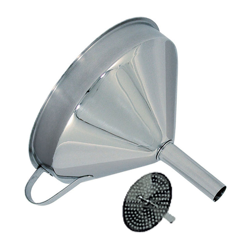 Stainless Steel Funnel w/ Strainer, 8 oz.