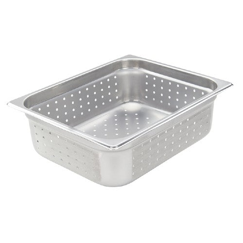 Winco SPJH-204PF Perforated Steam Table Pan, 1/2 Size, 4" Deep