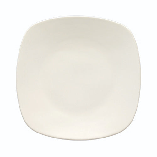Ziena 020710 Stoneware Square Plate, Cream, 11" x 11", Case of 12