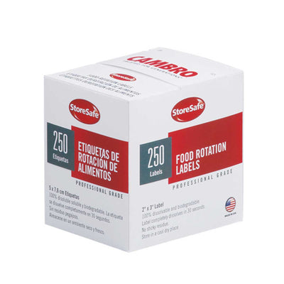 Cambro 23SLB250 StoreSafe Food Rotation Label Bulk Dispenser Pack