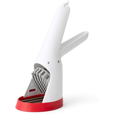 Taylor Chef'n 102-143-005 Strawberry Slicester, White & Red, 9"H x 3.5"W x 4"D