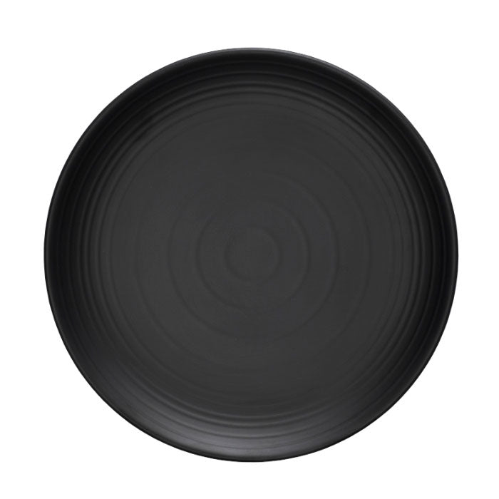 Tria 991004 Melamine Round Plate, Black, 10", Case of 12