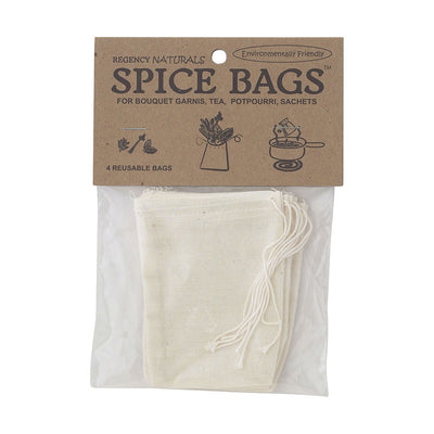 Regency Wraps Naturals 66 RW950N Spice Bags, 100% Cotton, Pack of 4