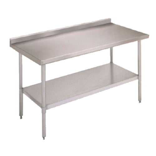 Kintera KHWT2430S-4 Work Table w/ Backsplash, Stainless Steel Top & Legs, 30" x 24"