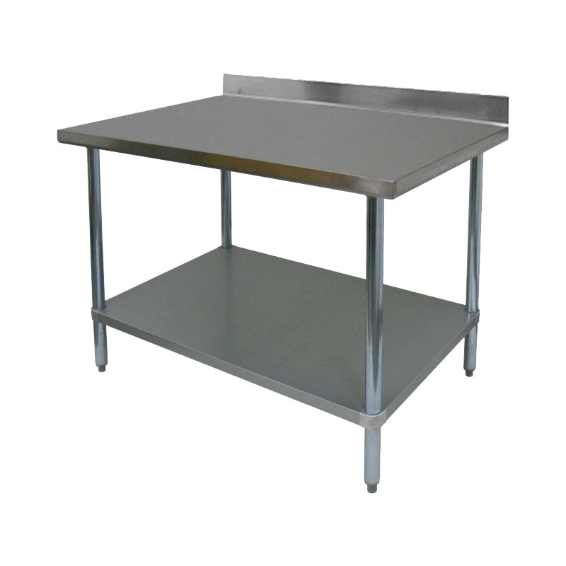 GSW WT-PB3060 Premium Stainless Steel Work Table w/ Rear Upturn, 60" x 30"