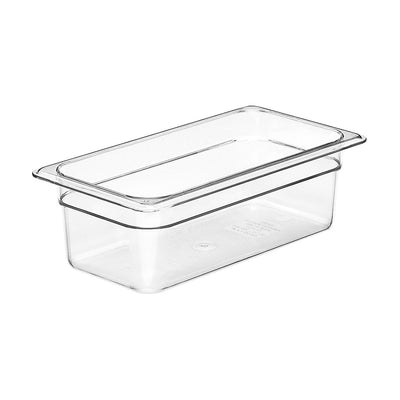 Culinary Essentials by Cambro 34CW135 Camwear 1/3 Size Food Pan, Clear, 4" Deep