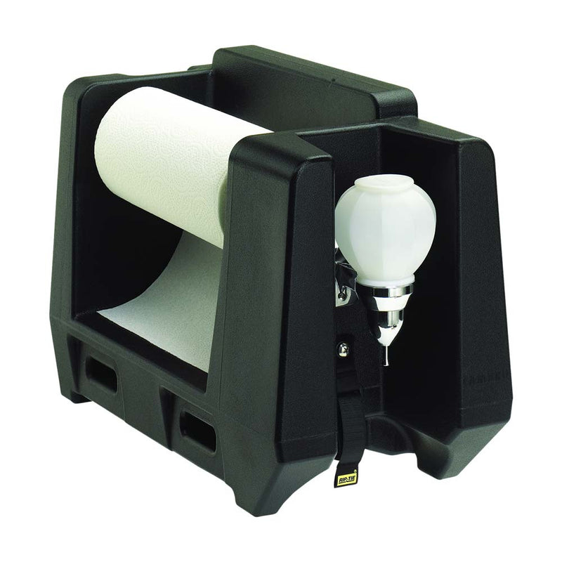 Cambro HWAPR110 Handwashing Station w/ Paper Towel Roll & Soap Dispenser, Black