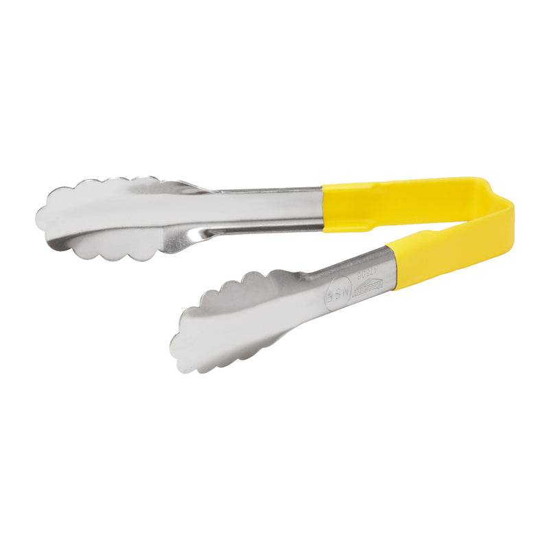 Vollrath 4780650 One-Piece Kool-Touch Tong, Yellow, 6"