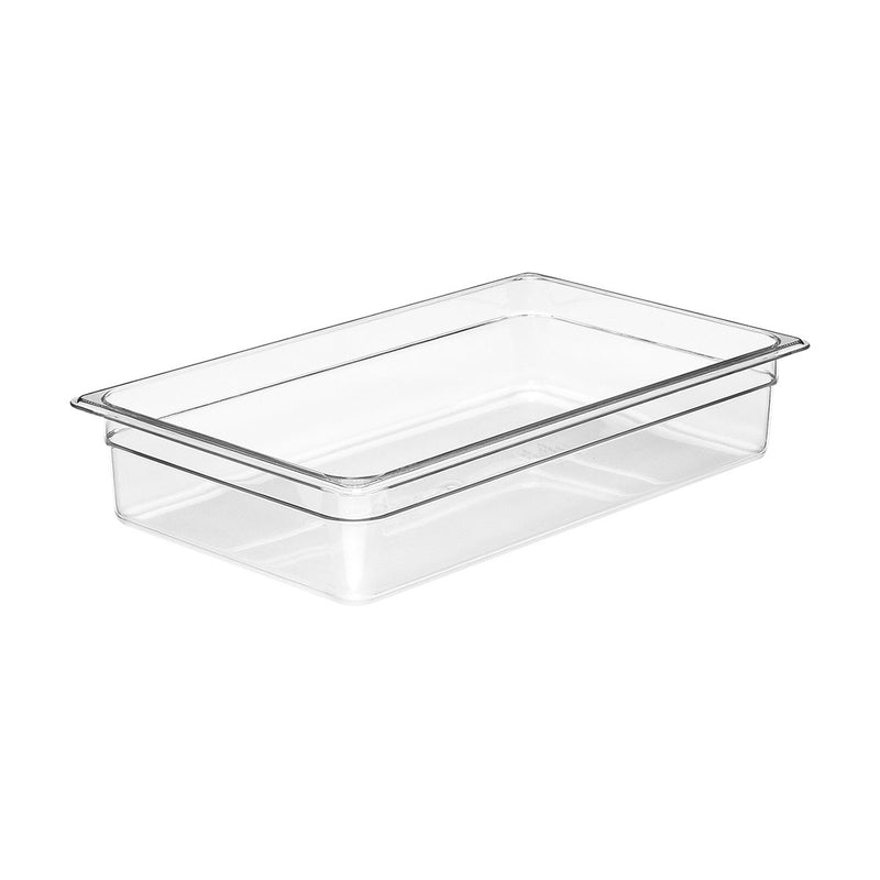 Culinary Essentials by Cambro 14CW135 Camwear Full Size Food Pan, Clear, 4" Deep