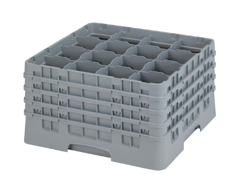 Cambro 16S900151 Camrack Glass Rack, Soft Gray, 16 Compartment