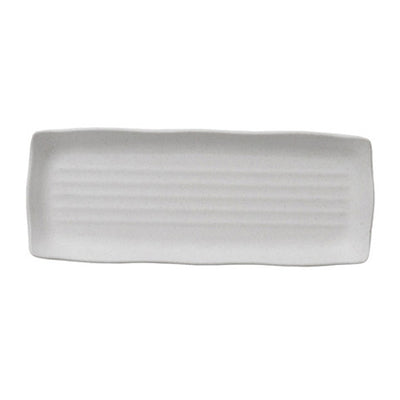 Tria 922500 Melamine Rectangular Platter, White, 13" x 5-1/8", Case of 12