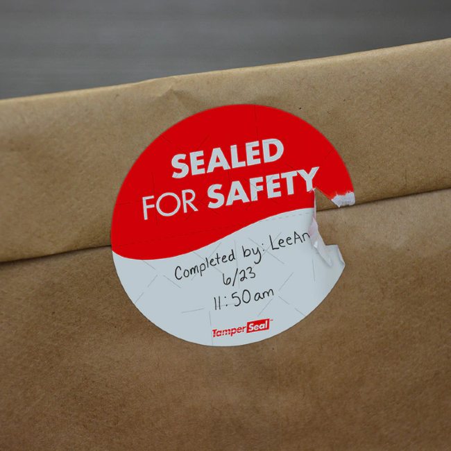 Daymark IT118674 TamperSeal TamperEvident HandWritable Labels, 3" Ci