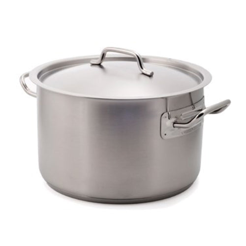 Culinary Essentials 859193 Stainless Steel Sauce Pot w/ Cover, 17 qt.