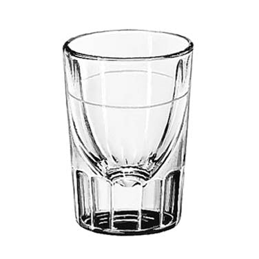 Libbey 5127/S0710 Fluted Whiskey / Shot Glass, 1-1/2 oz., Lined at 3/4 oz., Case of 12