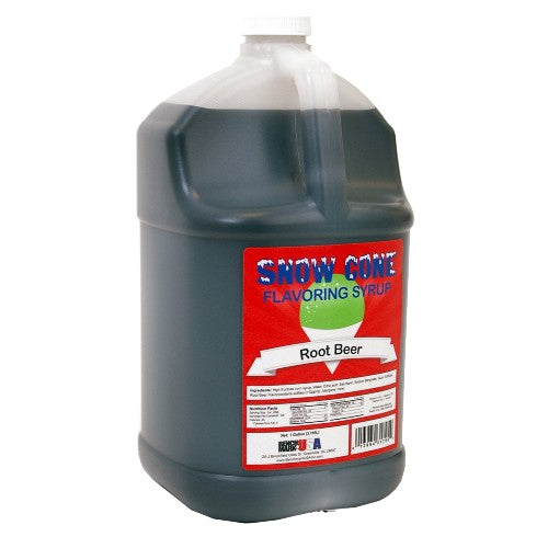 Winco 72010 Benchmark Snow Cone Syrup, Rootbeer, 1 gal.