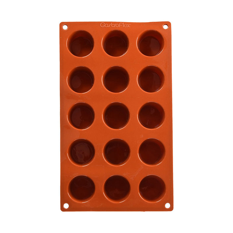 Matfer 257914 Gastroflex Mini Muffin Mold, Sheet of 15, 1-3/4"