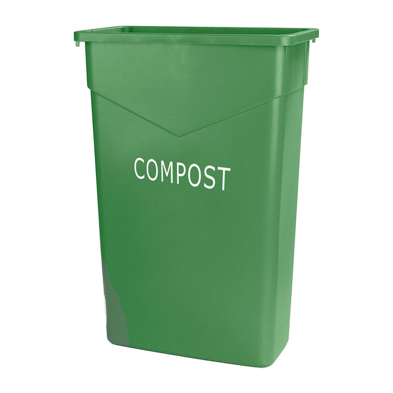 Carlisle 342023CMP09 Trimline Waste Container Trash Can, Green Compost, 23 gal.