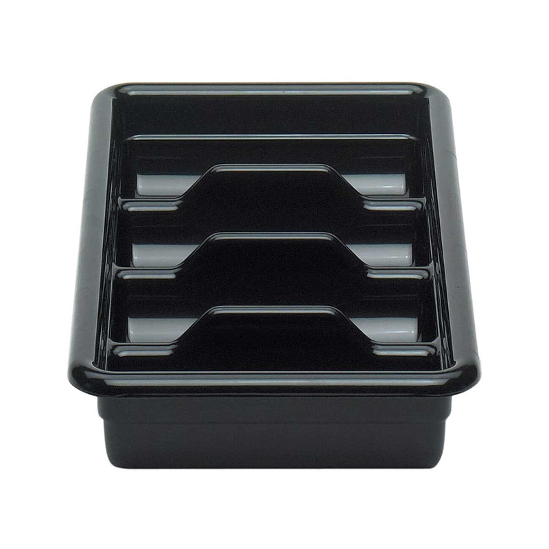 Cambro 1120CBP110 Hi-Gloss Plastic 4 Compartment Cutlery Box, Black