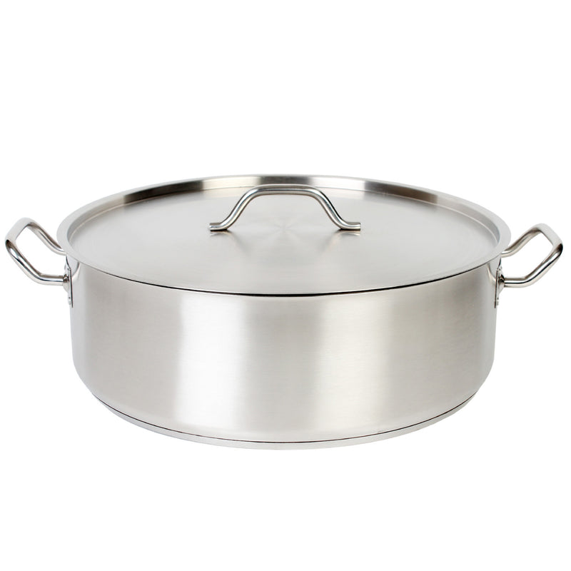 Stainless Steel Induction Brazier w/ Cover, 30 qt.