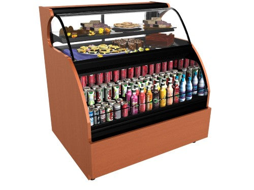 Structural Concepts HUDLR4852 Encore Merchandiser, Dual Zone Non-Refrigerated Over Refrigerated Self Serve, 50" Wide