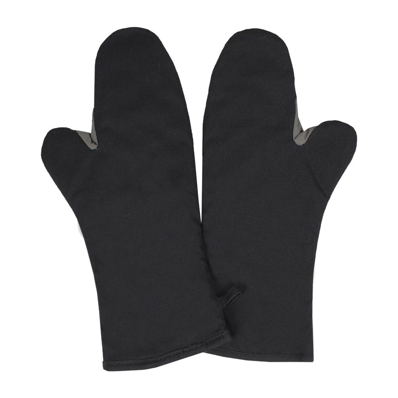 Culinary Essentials 859391 Kevlar® Ultra-Protective Pyrotex Oven Mitts, Black, Elbow-Length