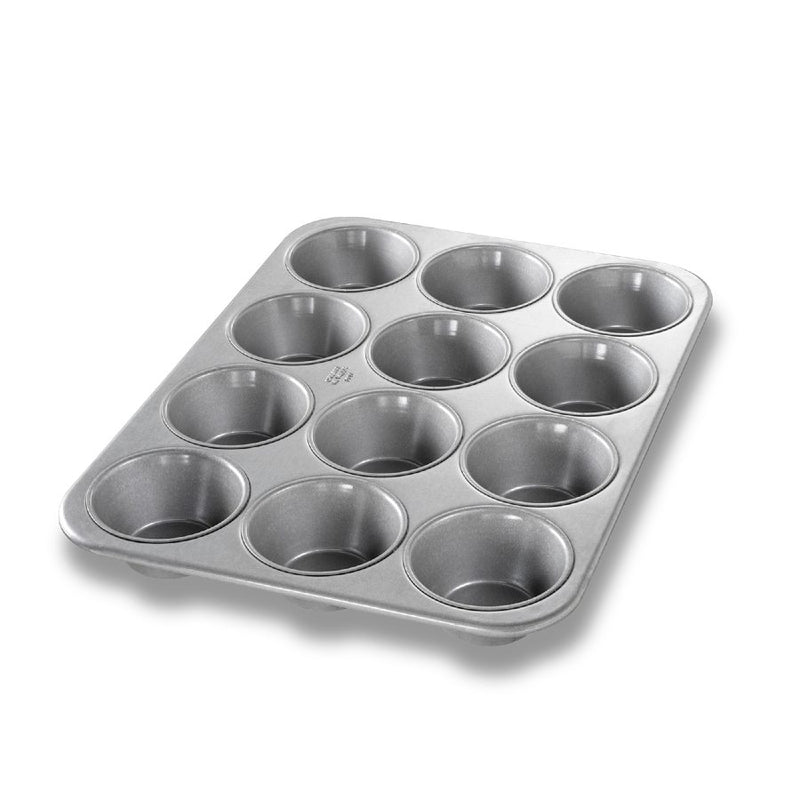 Chicago Metallic 43695 Heavy Duty Large Muffin Pans, 1/2 Size, Sheet of 12