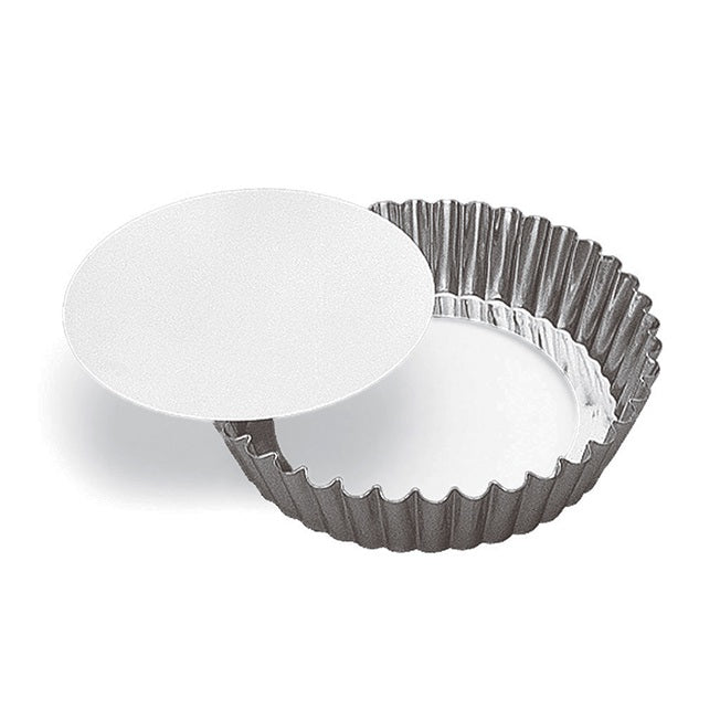 Paderno A4470210 Fluted Tin Tart Mold w/ Removable Bottom, 4"