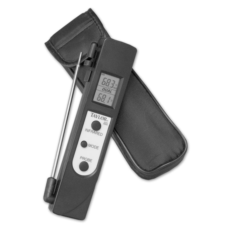 Taylor 9305 Infrared Thermocouple Thermometer, Black, 4" probe