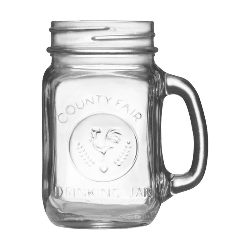 Libbey 97085 County Fair Mason / Drinking Jar, 16-1/2 oz., Case of 12
