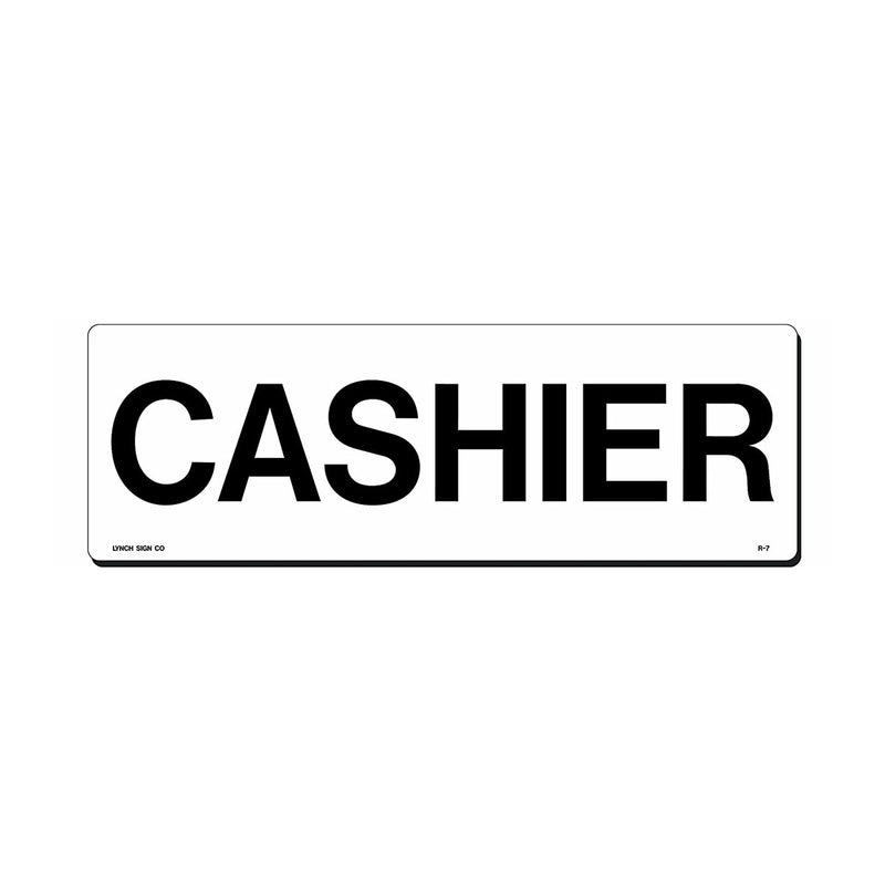 "Cashier" Sign, 10" x 4"
