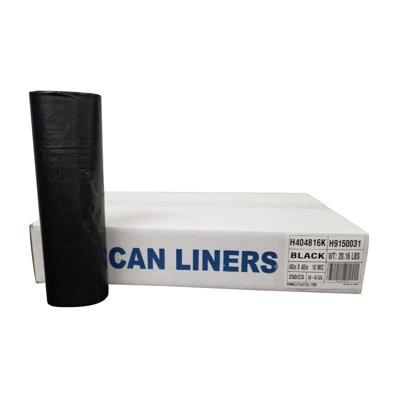 Can Liner, Black, 40 - 45 gal., Case of 250