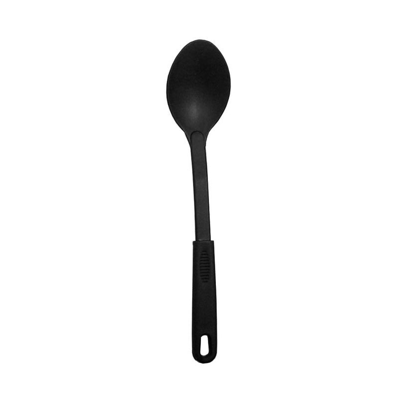 Spoon, 12" O.A.L., solid, heat resistant up to 410F Black
