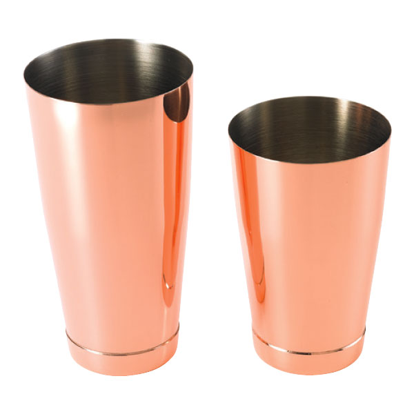 Barfly by Mercer M37009CP Stainless Steel Shaker / Tin Set, Copper Plated, 28 oz. & 18 oz.